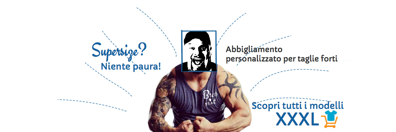 Abbigliamento e t-shirt personalizzate taglie forti