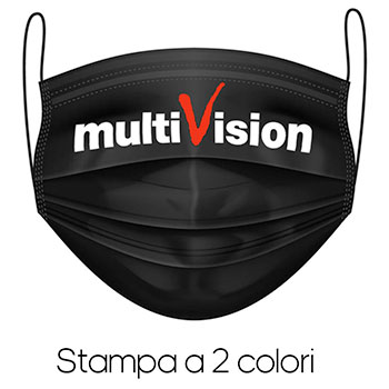 mascherina nera colorata personalizzabile stampa full color