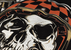 stampa digitale t-shirt skull teschio