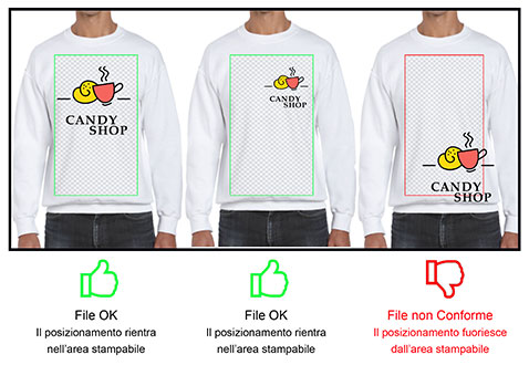 esempi felpe personalizzate